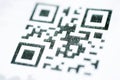 Close-up of qr code printed on paper Royalty Free Stock Photo