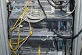 Close-up Of Rack Mounted Servers In A Server Room Royalty Free Stock Photo