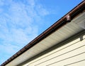 Close up on Rain Gutter Soffit Board, Fascia Board Installation