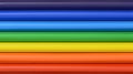 Close up of rainbow colored pastels in rows Royalty Free Stock Photo