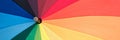 Close-up of a rainbow colored umbrella Royalty Free Stock Photo