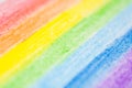 Rainbow colors painted with colored pencils Royalty Free Stock Photo