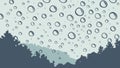Close-up Raindrop Pattern on Glass, vector design Generative AI Royalty Free Stock Photo