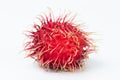 Close up of rambutan red fruit
