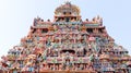 Close-up of Ranga Ranga Gopuram, Srirangam Temple, Trichy, Tamilnadu