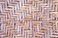 Close up rattan thai mat old texture with weaving seamless patterns on background Royalty Free Stock Photo