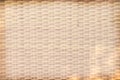 Rattan wood wall texture with seamless patterns ligh brown old background Royalty Free Stock Photo