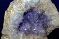 Close-up of raw Amethyst druse - gemstone, macro,detail