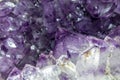 Close-up of raw Amethyst druse - gemstone, macro,detail Royalty Free Stock Photo