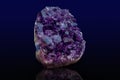 Close-up of raw Amethyst druse - gemstone, macro,detail Royalty Free Stock Photo