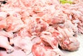 CLose up raw chicken meat on counter at fresh market Royalty Free Stock Photo