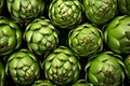 Close up of raw green artichoke vegetables Royalty Free Stock Photo