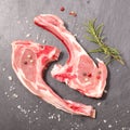 Raw lamb chop Royalty Free Stock Photo