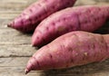 Close up Raw purple sweet potato Royalty Free Stock Photo