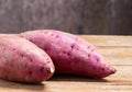 Close up Raw purple sweet potato Royalty Free Stock Photo