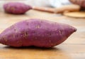 Close up Raw purple sweet potato Royalty Free Stock Photo