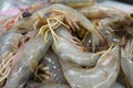 Close up raw shrimp