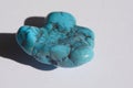 Close up of a raw turquoise mineral stone Royalty Free Stock Photo