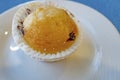 Ready to eat muffin on aplate Royalty Free Stock Photo