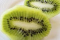 Close up slice of kiwi fruit Royalty Free Stock Photo