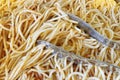 Close up ready to eat spaghetti pasta Royalty Free Stock Photo