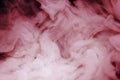 Close up real swirling white and red smoke background texture
