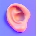 Close-up realistic ear Royalty Free Stock Photo
