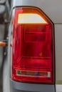 close-up. rear brake light, minibus. vertical. new Royalty Free Stock Photo