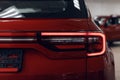 Close-up of the rear light of a modern car. Led optics of the car. Detail on the rear light of a car Royalty Free Stock Photo