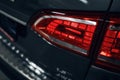 Close-up of the rear light of a modern car. Led optics of the car. Detail on the rear light of a car Royalty Free Stock Photo