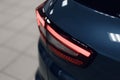 Close-up of the rear light of a modern car. Led optics of the car. Detail on the rear light of a car. Car detail Royalty Free Stock Photo