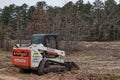 Close up Rear side view industrial bobcat machine