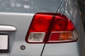 Close up of rear taillight on a vehicle