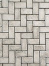 Close-up rectangular concrete block blocks zig-zagged. Royalty Free Stock Photo