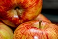 Close up of red apples