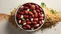Close up of Red beans and farro Royalty Free Stock Photo
