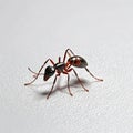 Close-Up of a Red and Black Ant with Detailed Body Structure Royalty Free Stock Photo