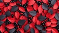 A close up of red and black leaves with berries Royalty Free Stock Photo