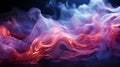 a close up of a red and blue smoke on a black background Royalty Free Stock Photo