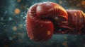 Close Up of a Red Boxing Glove