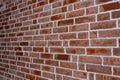 Close-up of a red brick wall background of a cafe Royalty Free Stock Photo