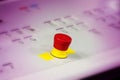 Close Up Red Button on a Device Royalty Free Stock Photo