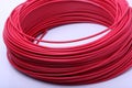 Close up of red cable