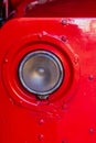 Red Car Headlight Close-up Royalty Free Stock Photo