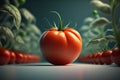 Close up of red delicious tomato.