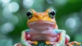 Close up of a red-eyed tree frog (Agalychnis callidryas) Generative AI