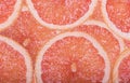 Close up of red grapefruits stacked