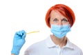 Close up of red headed health care professional Royalty Free Stock Photo