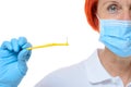 Close up of red headed health care professional Royalty Free Stock Photo