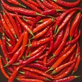 Close up of red hot chili peppers texture background, copy space Royalty Free Stock Photo